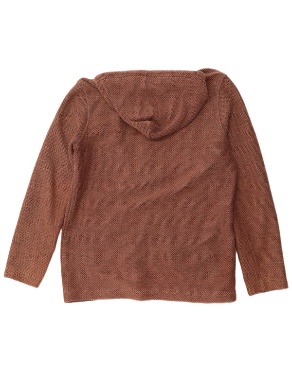 Męski sweter z kapturem i zamkiem WEIRD FISH, duży, brązowy, bawełniany