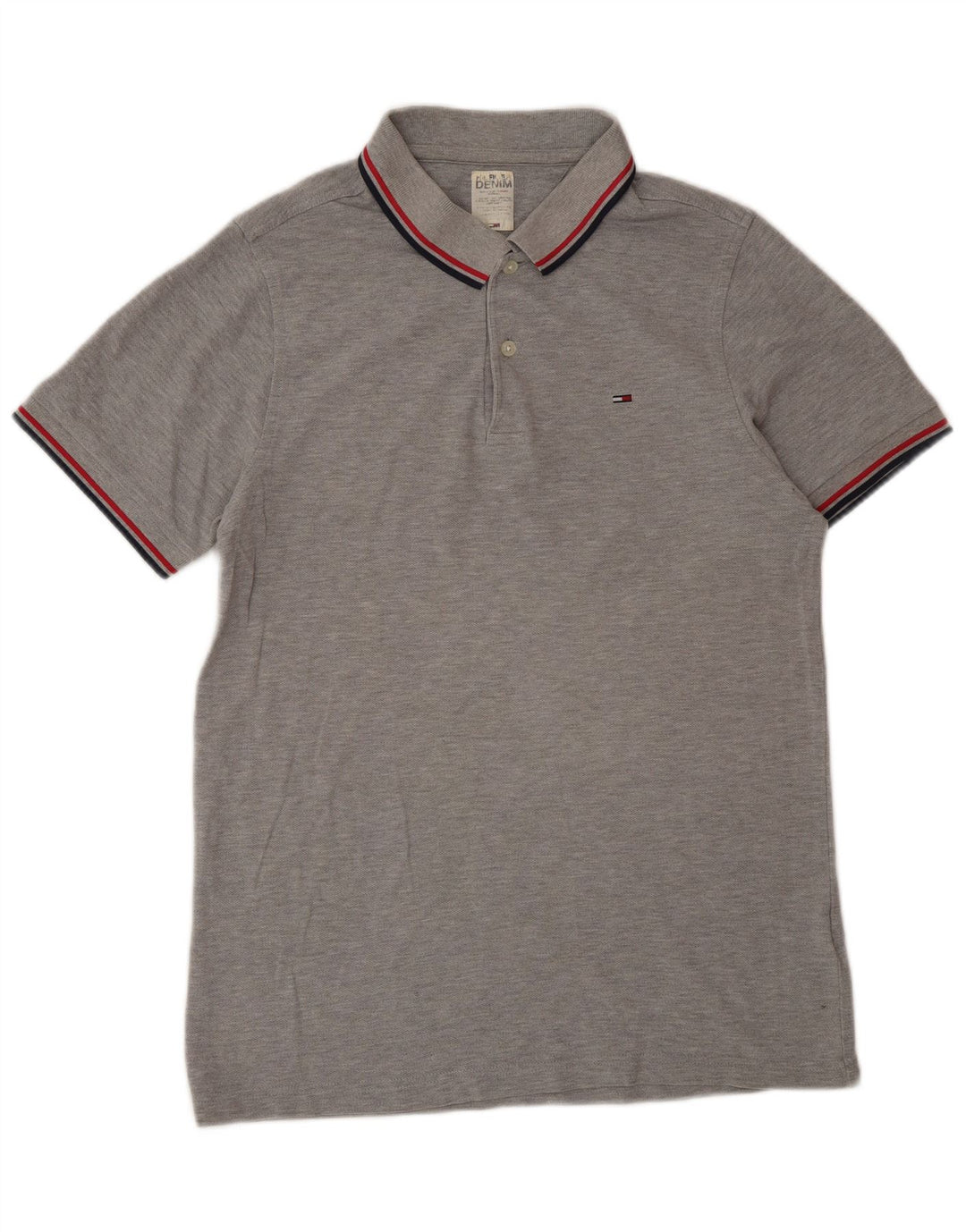 Męska koszulka polo Tommy Hilfiger, duża, szara, bawełniana