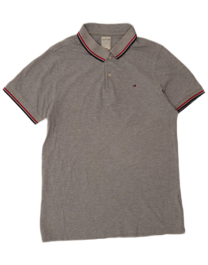 Męska koszulka polo Tommy Hilfiger, duża, szara, bawełniana