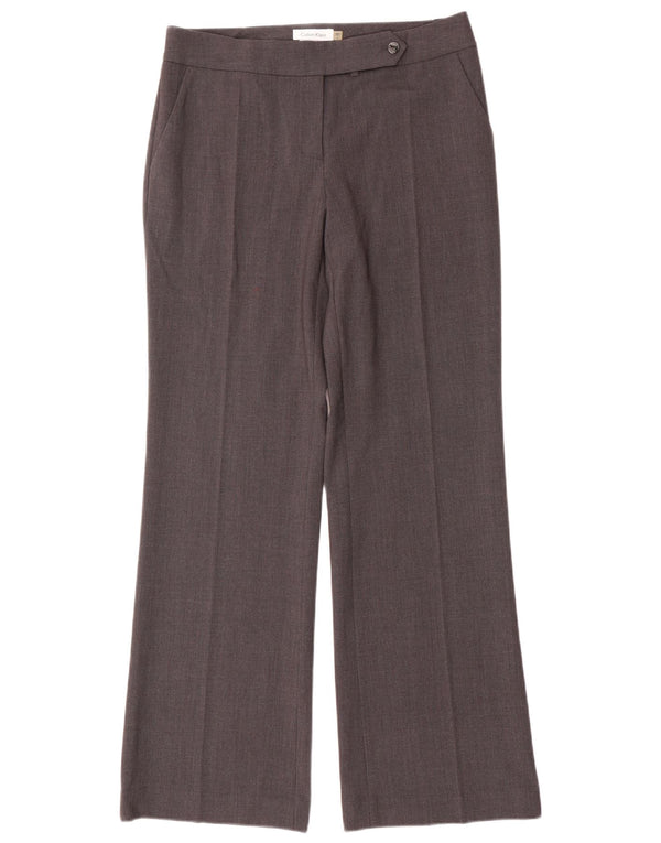 Damskie spodnie garniturowe Calvin Klein o klasycznym kroju US 6 Small W32 L32 Szare