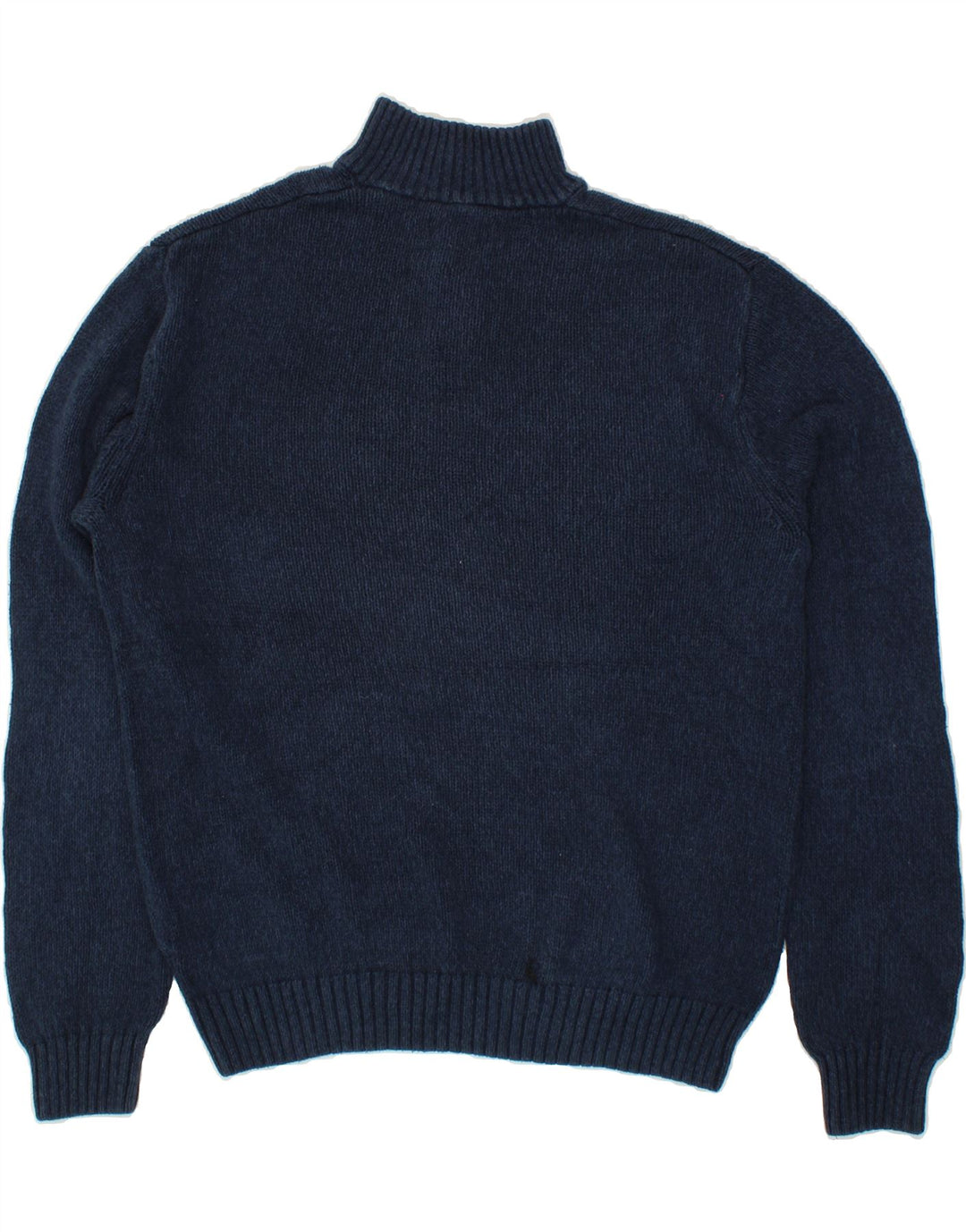 CHAPS Mens Button Neck Jumper Sweater Large Navy Blue Cotton Vintage Chaps and Second-Hand Chaps from Messina Hembry 
