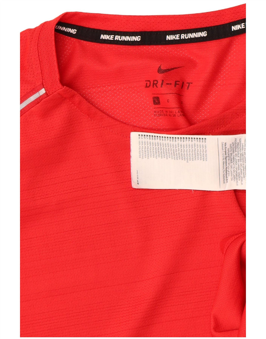 Męski T-shirt Nike Dri Fit, duży, czerwony, poliester