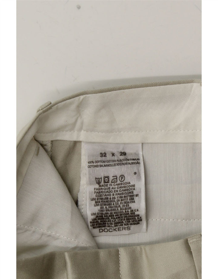 Męskie spodnie chino DOCKERS W32 L29 Szara bawełna