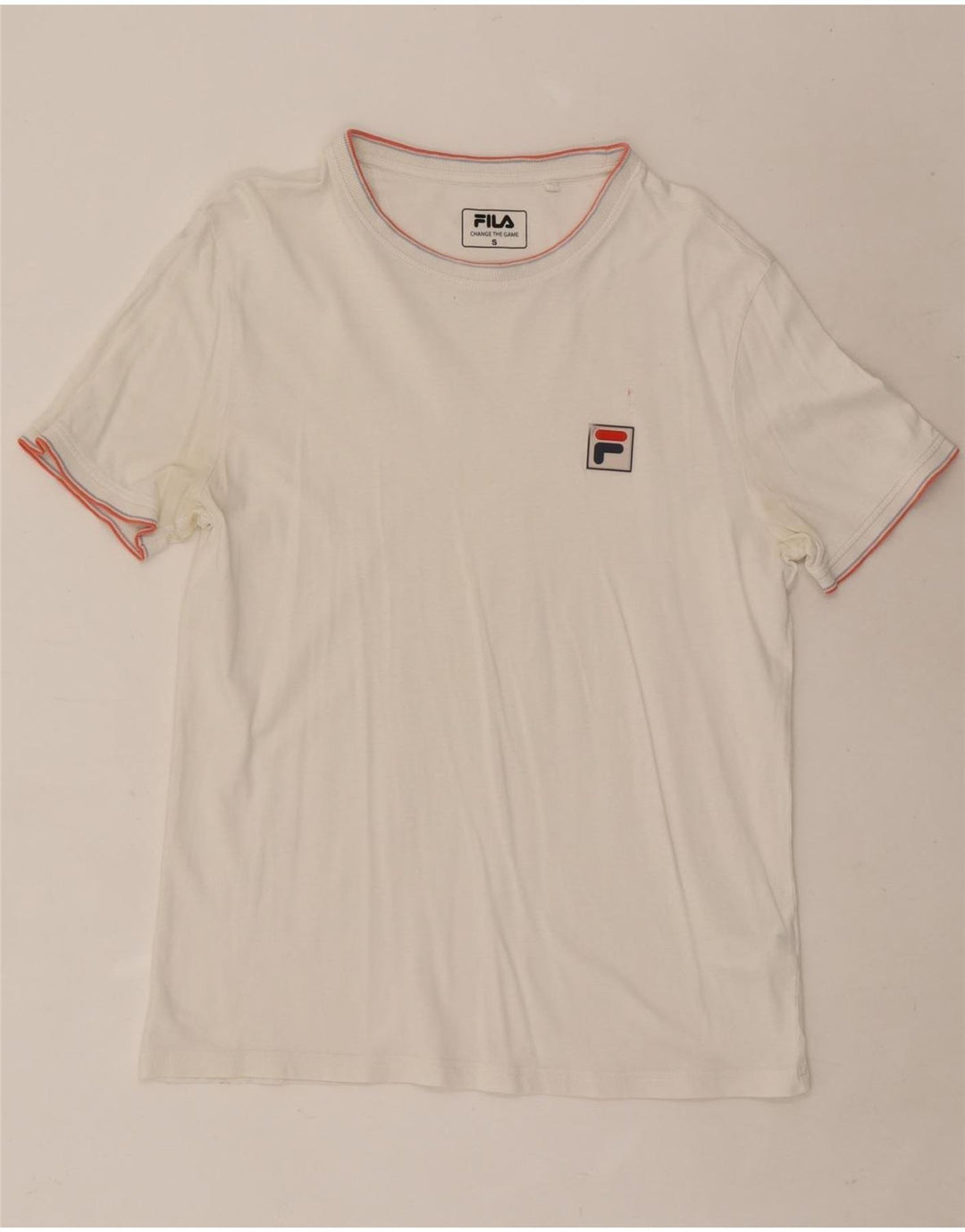 T-shirt męski Fila Top, mały, bawełniany w białe paski