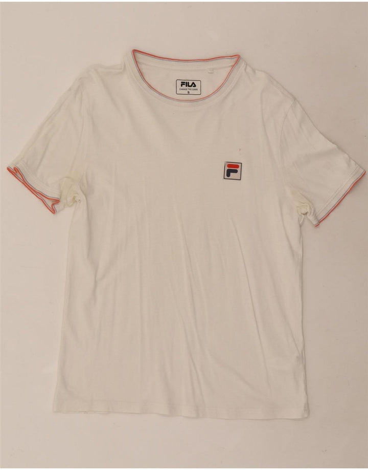 T-shirt męski Fila Top, mały, bawełniany w białe paski