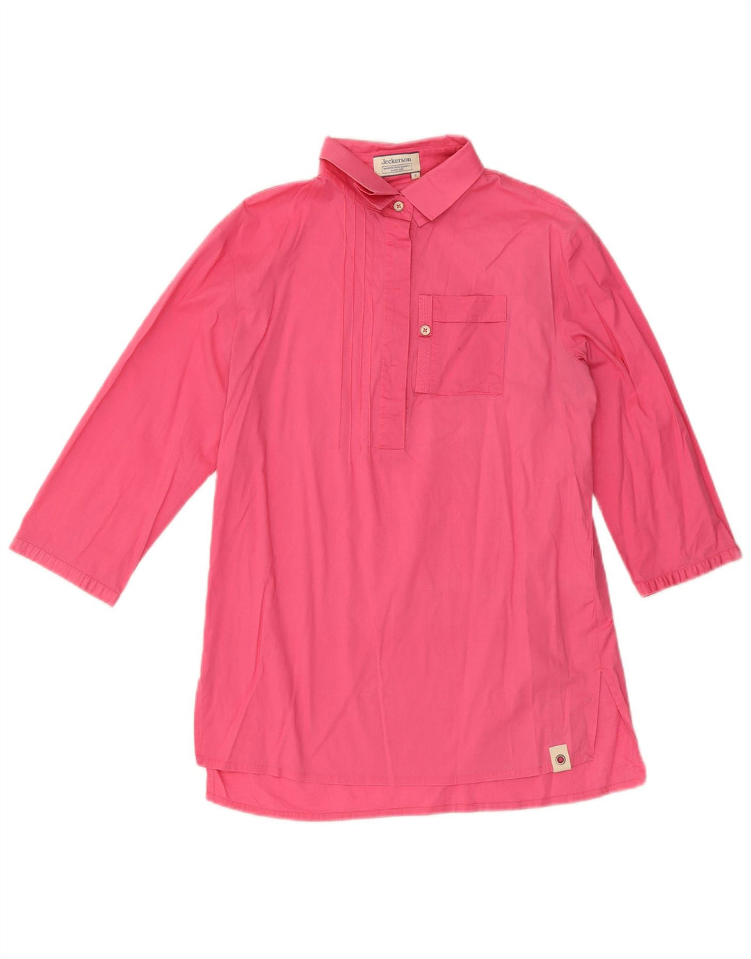 Damska koszula pulowerowa z rękawem 3/4 Jeckerson UK 10 Small Pink Cotton