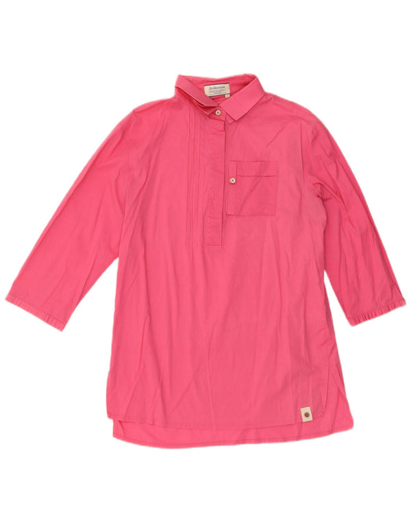 Damska koszula pulowerowa z rękawem 3/4 Jeckerson UK 10 Small Pink Cotton