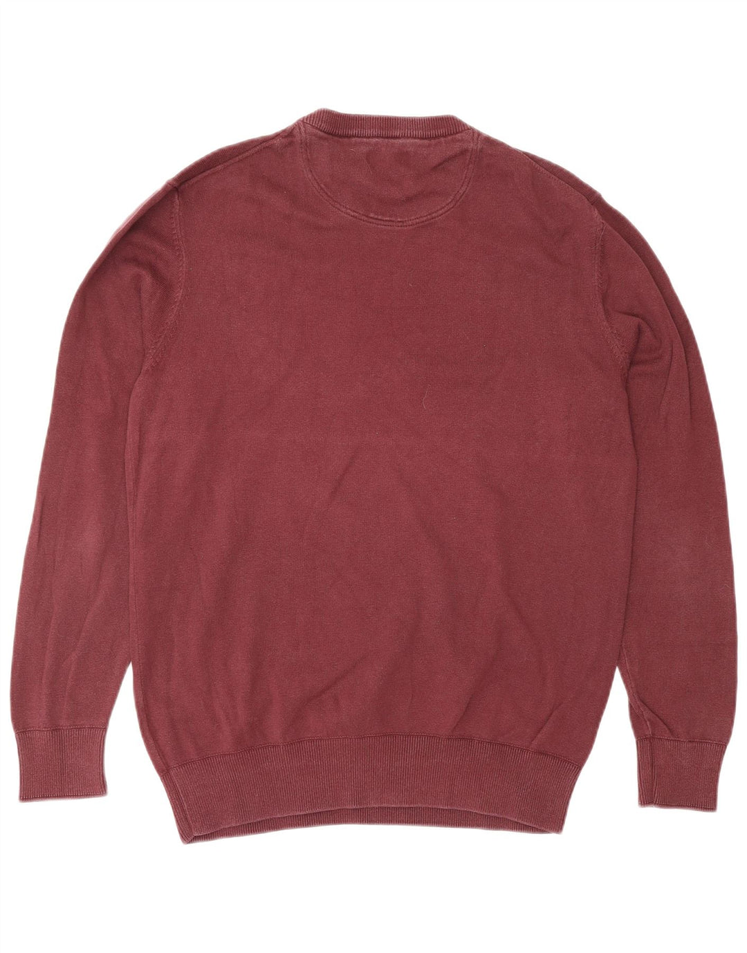 Męski sweter TIMBERLAND z okrągłym dekoltem, średnia bordowa bawełna