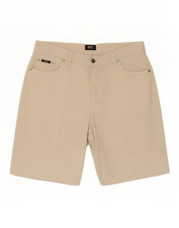 Hugo Boss Mens Casual Shorts XL W38 Beige Cotton