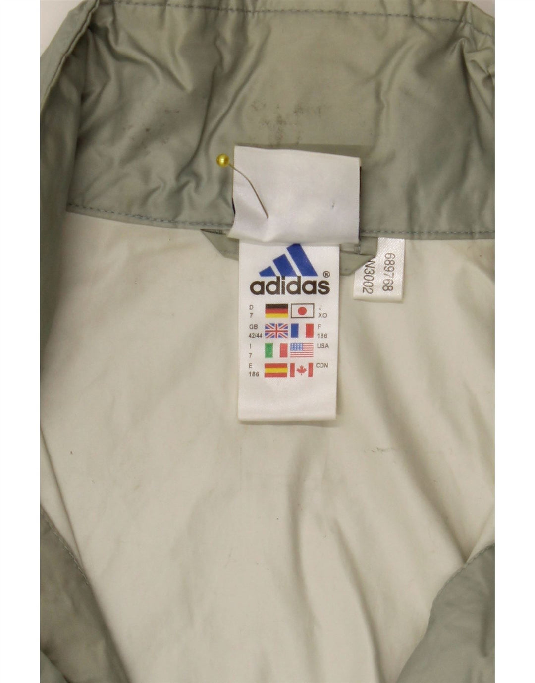 Męska kurtka przeciwdeszczowa Adidas z kapturem UK 42/44, duża, zielona poliamid