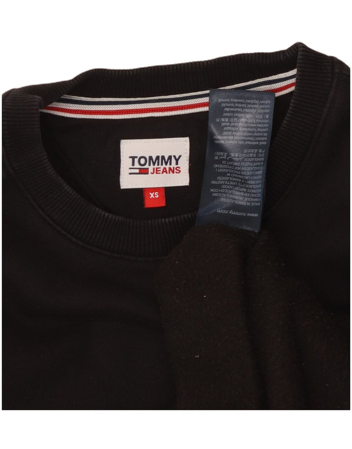 Damski sweter oversize TOMMY HILFIGER UK 6 XS, czarny, bawełniany