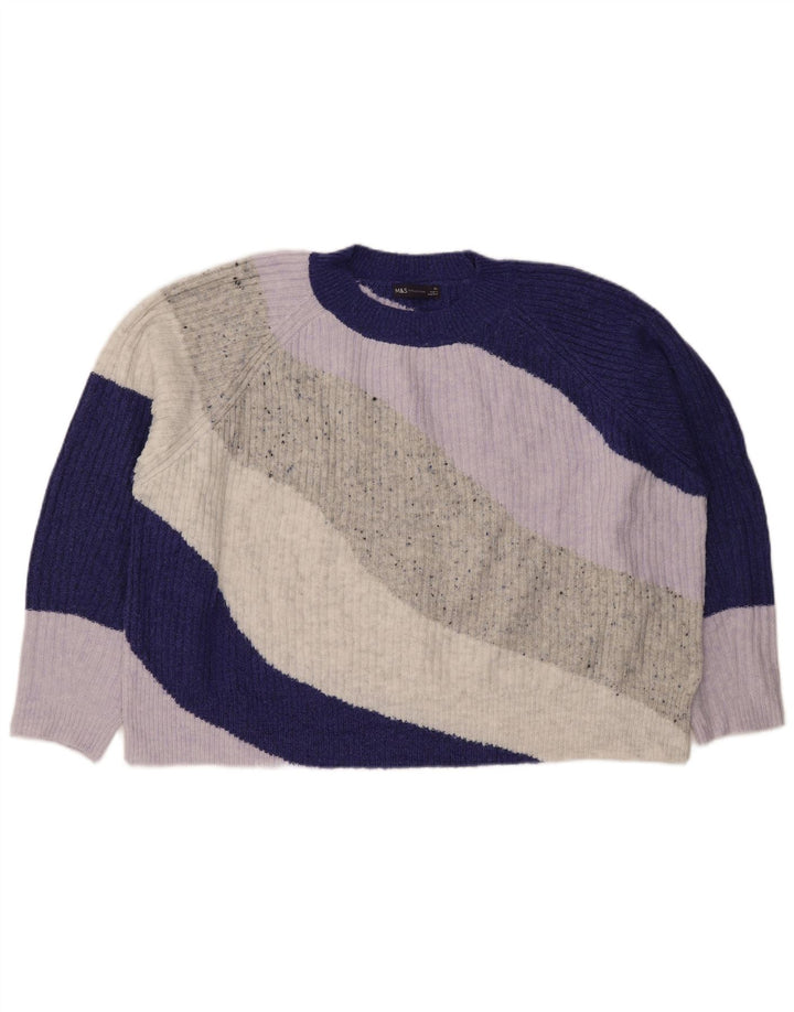 Marks & Spencer Damski sweter z okrągłym dekoltem, UK 18 XL, wielokolorowy