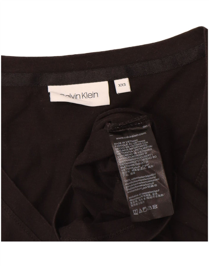 T-shirt damski CALVIN KLEIN JEANS Top UK 2 XS, czarny, bawełniany