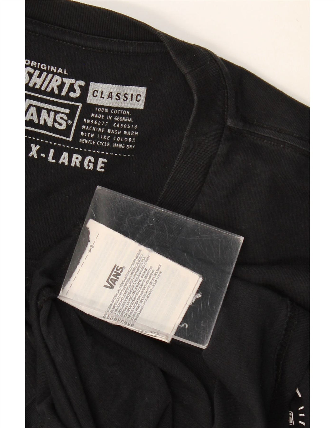 Męski T-shirt VANS o klasycznym kroju z grafiką, XL, czarny, bawełniany