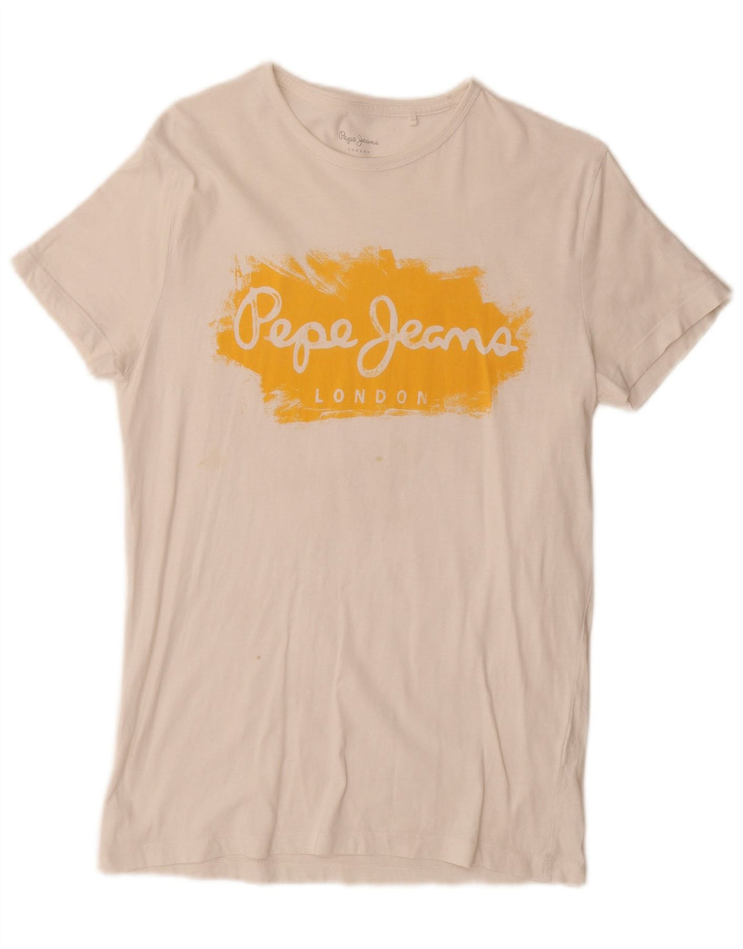Męska koszulka wąska z grafiką PEPE Jeans, mała, biała