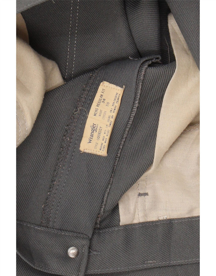 Męskie spodnie codzienne WRANGLER o regularnym kroju W36 L30 szare