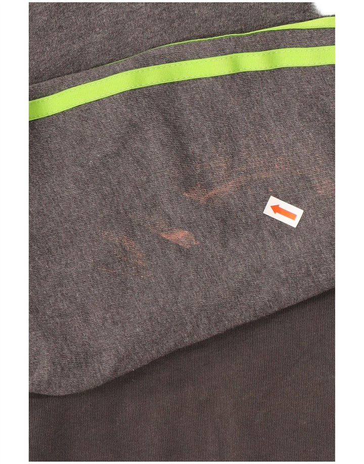 Adidas Męska bluza z grafiką, mała, szara, bawełniana