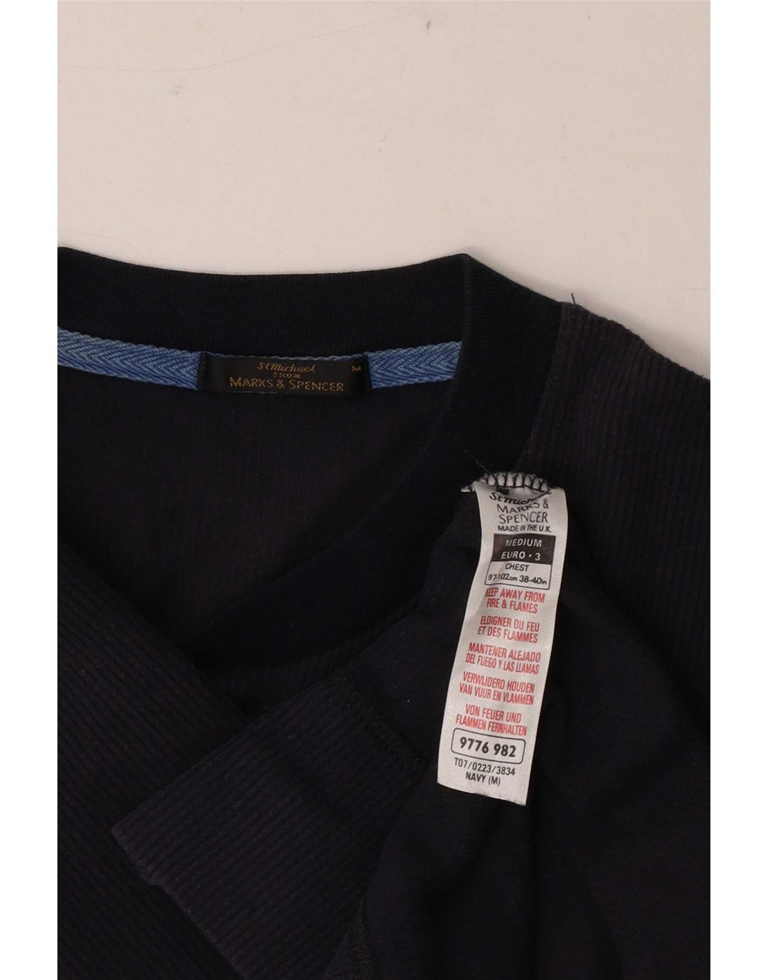 Marks & Spencer Męski sweter, bluza, średni granat, bawełna