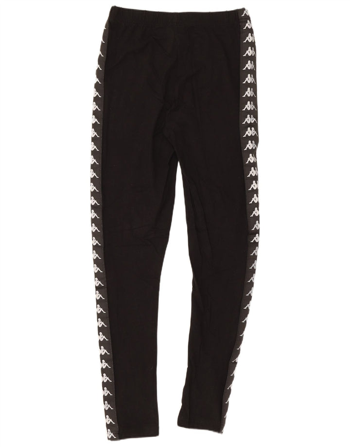 Damskie legginsy Kappa Graphic UK 8 Small, czarne, bawełniane