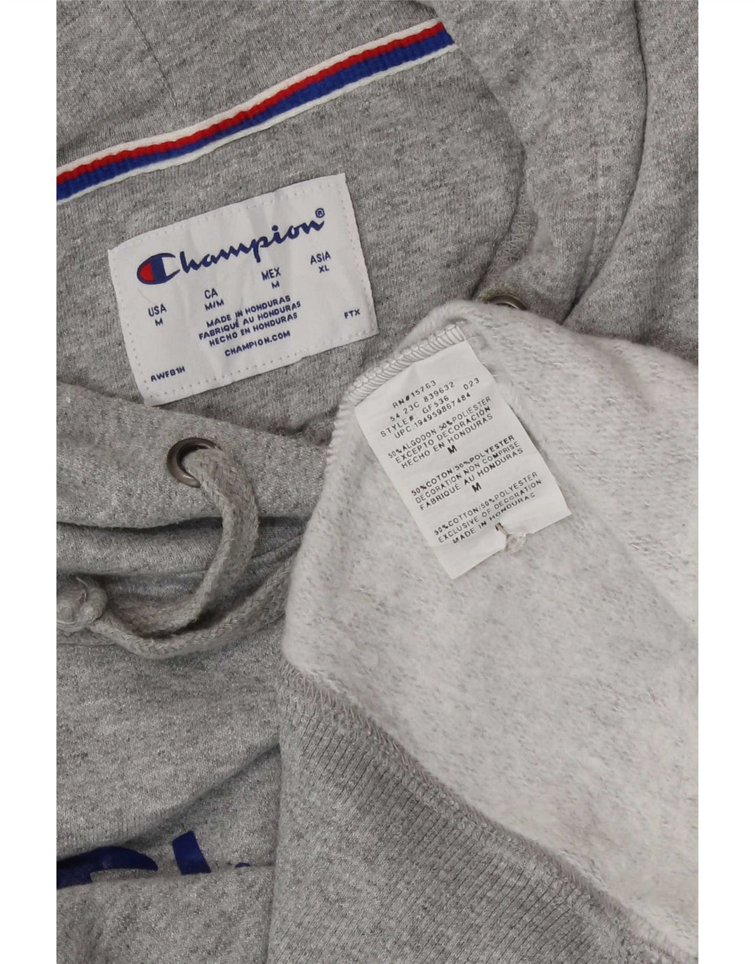 Damska bluza z kapturem Champion Graphic Oversize UK 14 Medium Grey Flecked