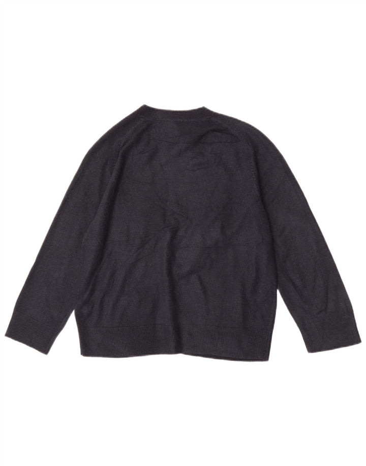 Marks & Spencer Damski sweter typu Crop Cardigan UK 12 Średni granatowy akryl