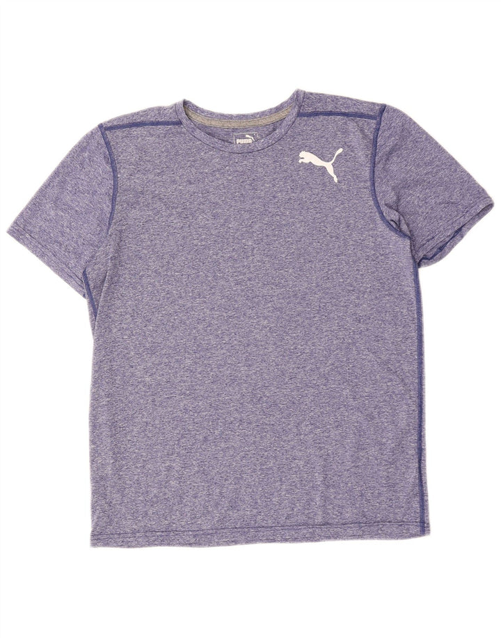 Męski T-shirt PUMA Top, średni, niebieski, nakrapiany