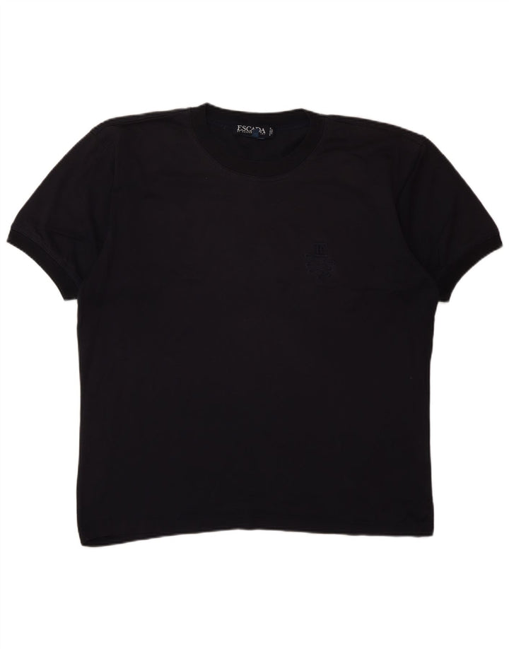 T-shirt męski ESCADA, duży, bawełniany, granatowy