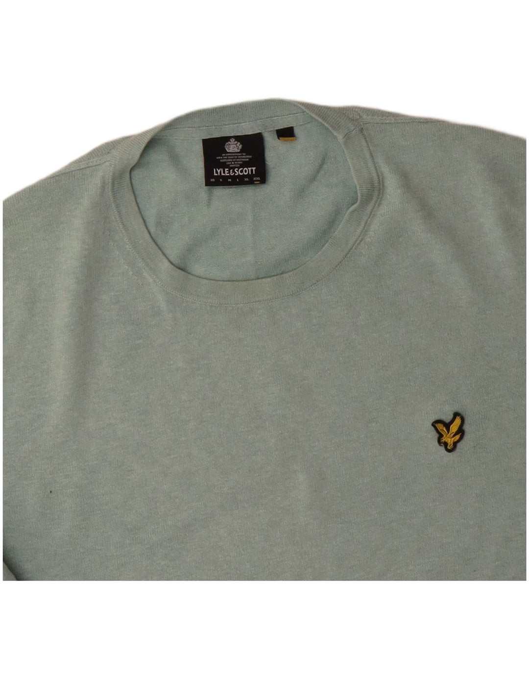 Męski sweter z okrągłym dekoltem LYLE & SCOTT 2XL, zielona bawełna