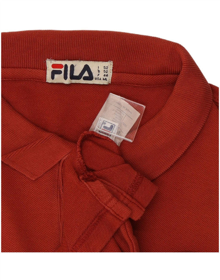 Męska koszulka polo FILA, bawełniana, średnia czerwona