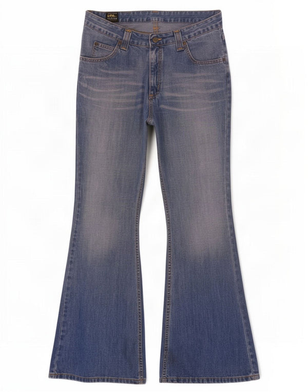 Lee Mens Flared Jeans W32 L33 Blue Cotton