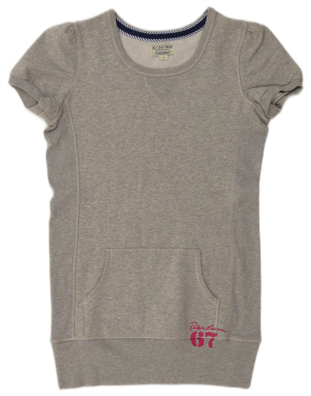 Damska bluza POLO RALPH LAUREN o przedłużonym fasonie, UK 16, duża, szara