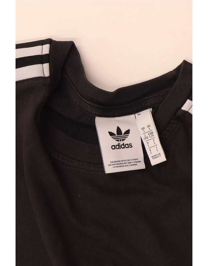 Adidas Męski T-Shirt Duży Czarny Bawełniany