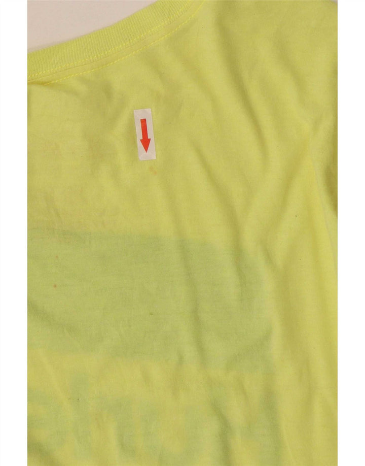 Męski T-shirt z grafiką Hurley, duży, żółty poliester