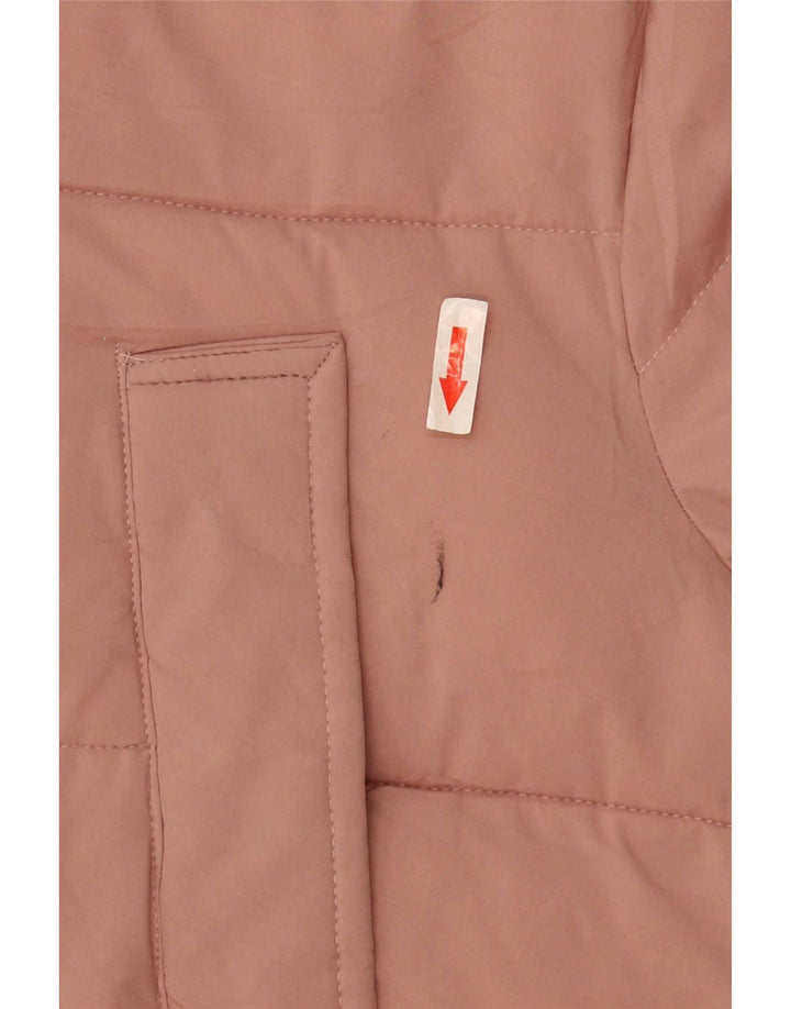 Marks & Spencer Damski płaszcz z kapturem, oversize, wyściełany, UK 18 XL, różowy poliester