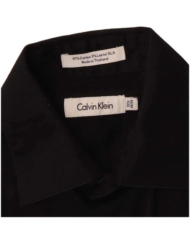 Koszula męska Calvin Klein rozmiar 15 1/2, średnia czarna bawełna