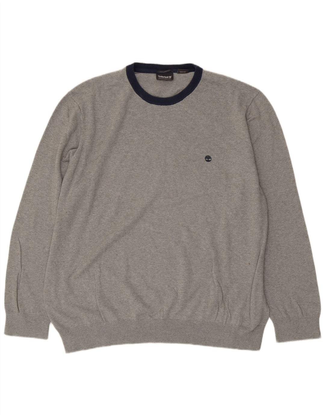 Męski sweter TIMBERLAND z okrągłym dekoltem 3XL, szara bawełna