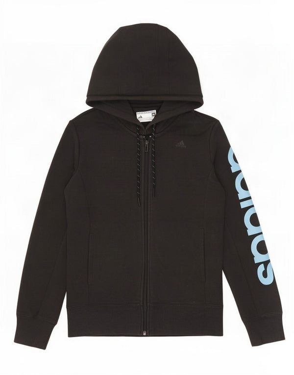Damska bluza z kapturem Adidas Climalite Graphic Zip UK 8/10 Small Black