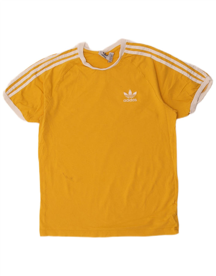 Adidas Męska Koszulka Top Średnia Żółta Bawełna