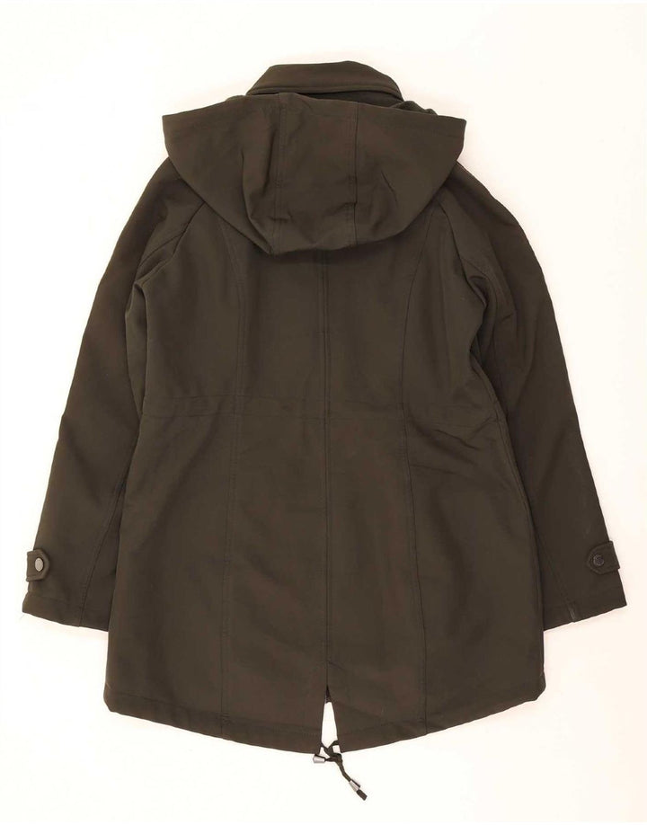 Damska kurtka parka z kapturem Michael Kors UK 14, średni khaki, poliester