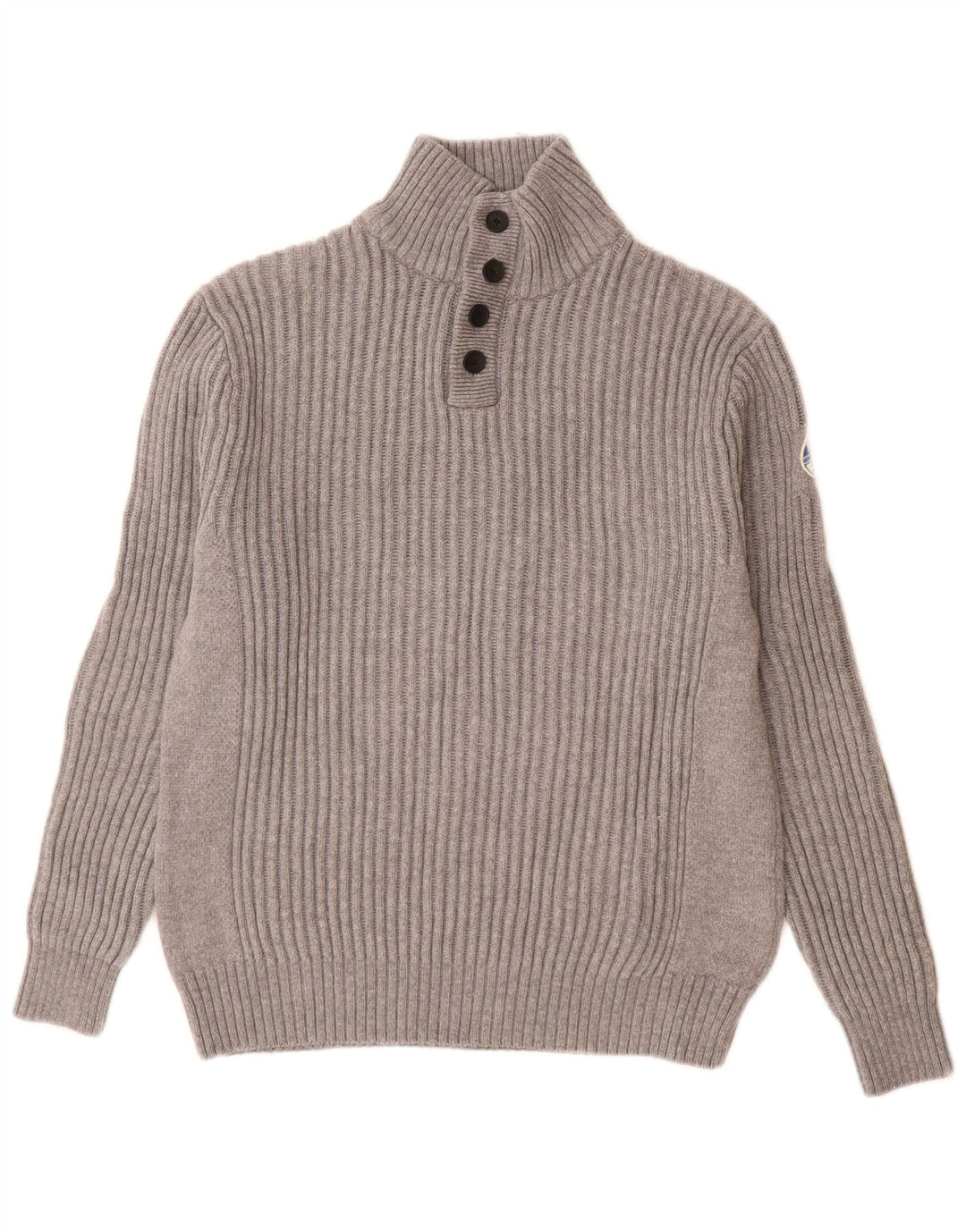 Męski sweter zapinany na guziki North Sails XL, szary, bawełniany