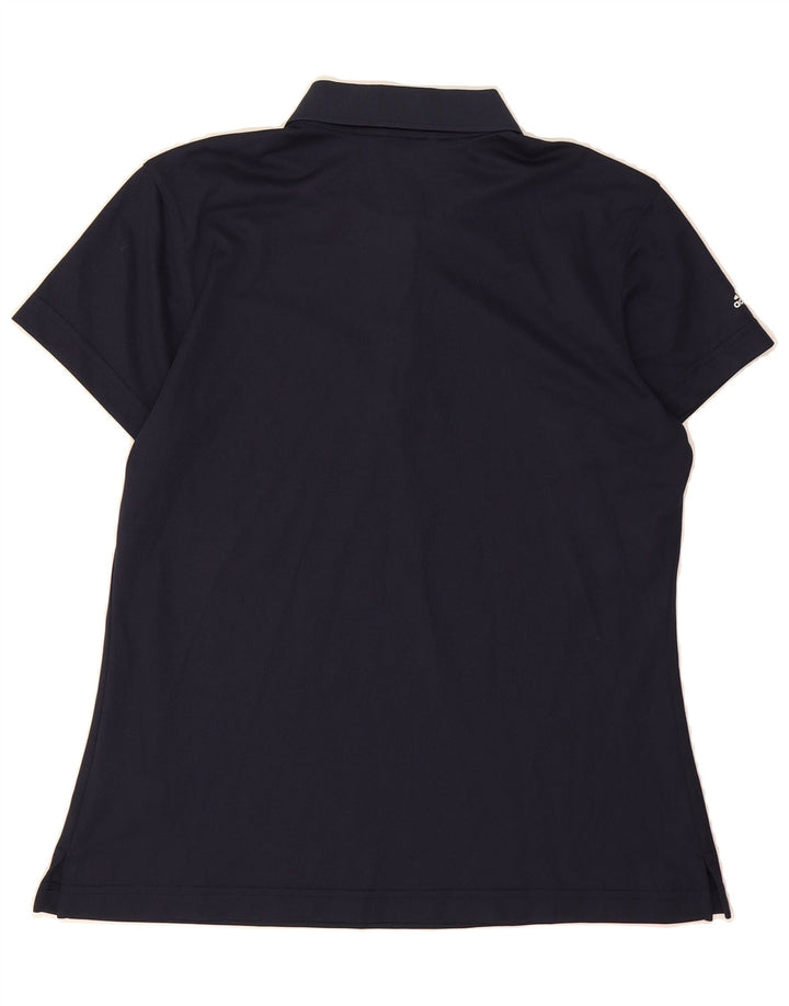 ADIDAS Womens Climalite Polo Shirt UK 16 Large Navy Blue Polyester Vintage Adidas and Second-Hand Adidas from Messina Hembry 
