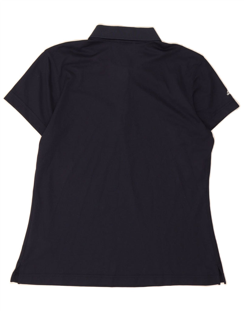 ADIDAS Womens Climalite Polo Shirt UK 16 Large Navy Blue Polyester Vintage Adidas and Second-Hand Adidas from Messina Hembry 