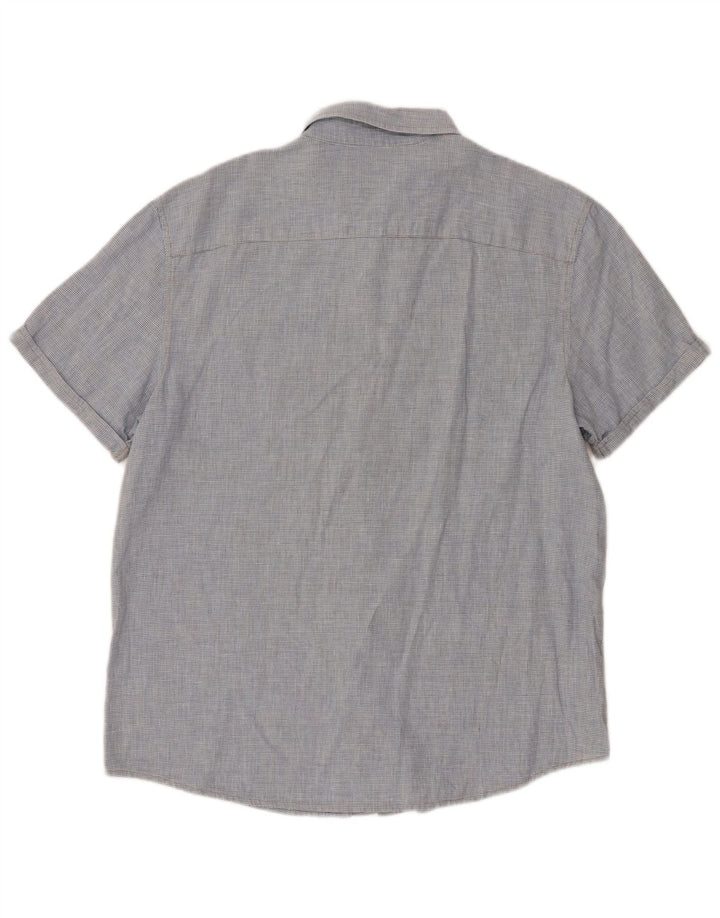 Męska koszula slim fit z krótkim rękawem Penguin Heritage, duża niebieska