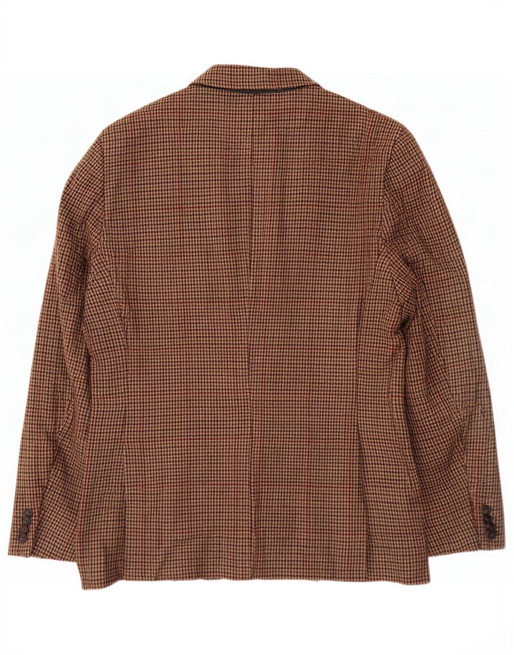 Męska marynarka zapinana na 2 guziki Scotch & Soda IT 52 XL, brązowa wełna w pepitkę