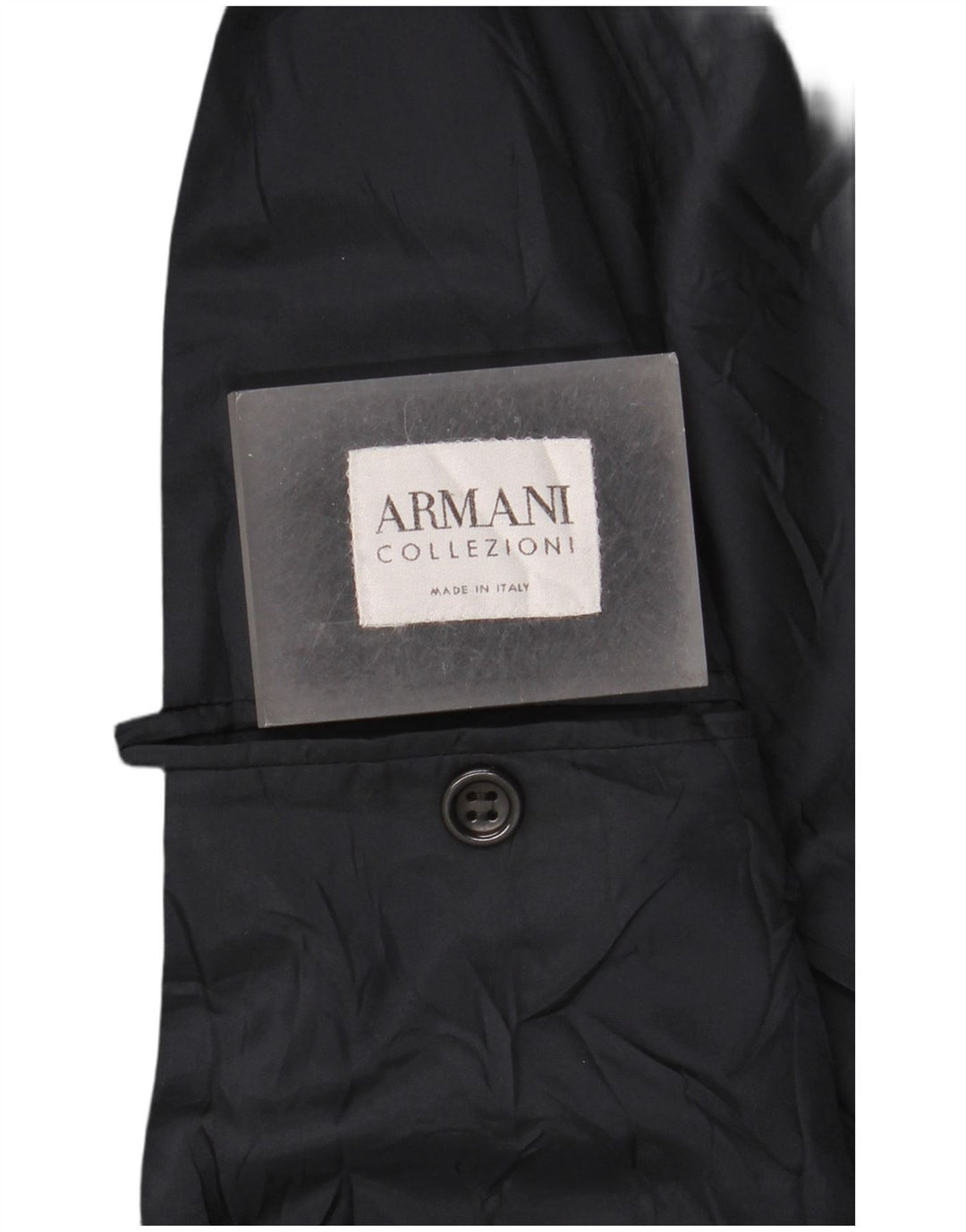 Męska marynarka zapinana na 3 guziki Armani Collezioni IT 52 XL Granatowa wiskoza