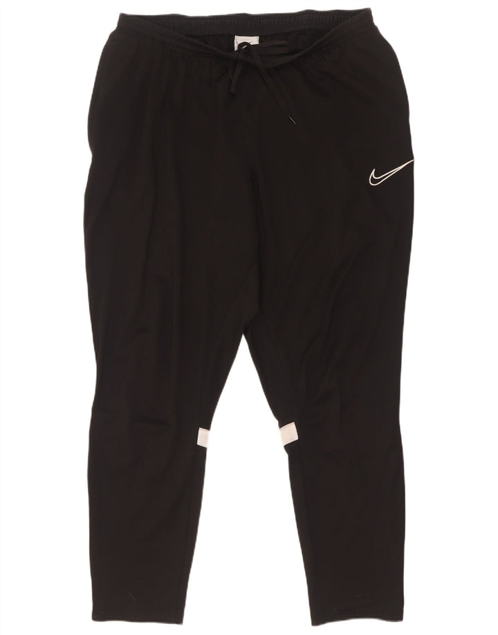 Męskie spodnie dresowe Nike Dri Fit 2XL, czarny poliester z blokami kolorów