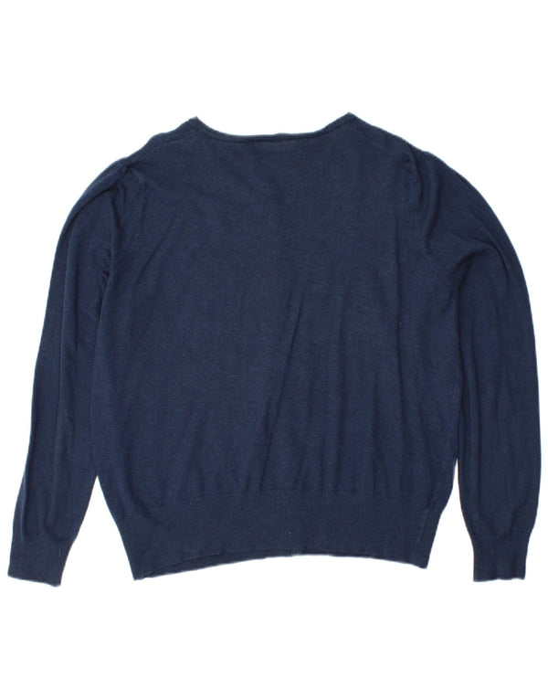 Marks & Spencer Damski sweter rozpinany UK 14, duży, granatowy