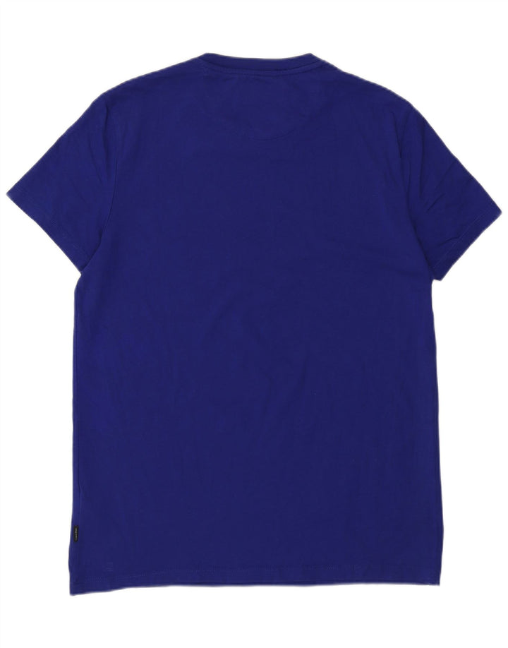 T-shirt męski Calvin Klein, mały, niebieski, bawełniany