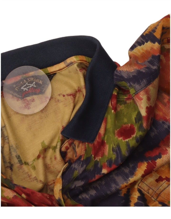 Męska koszulka polo Paul & Shark, duża, wielobarwna, bawełniana w kwiaty