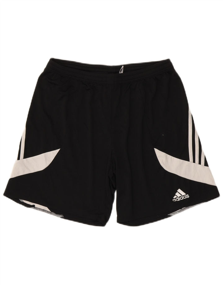 Męskie spodenki sportowe Adidas Climalite, duże, czarne, z blokami kolorów, z poliestru